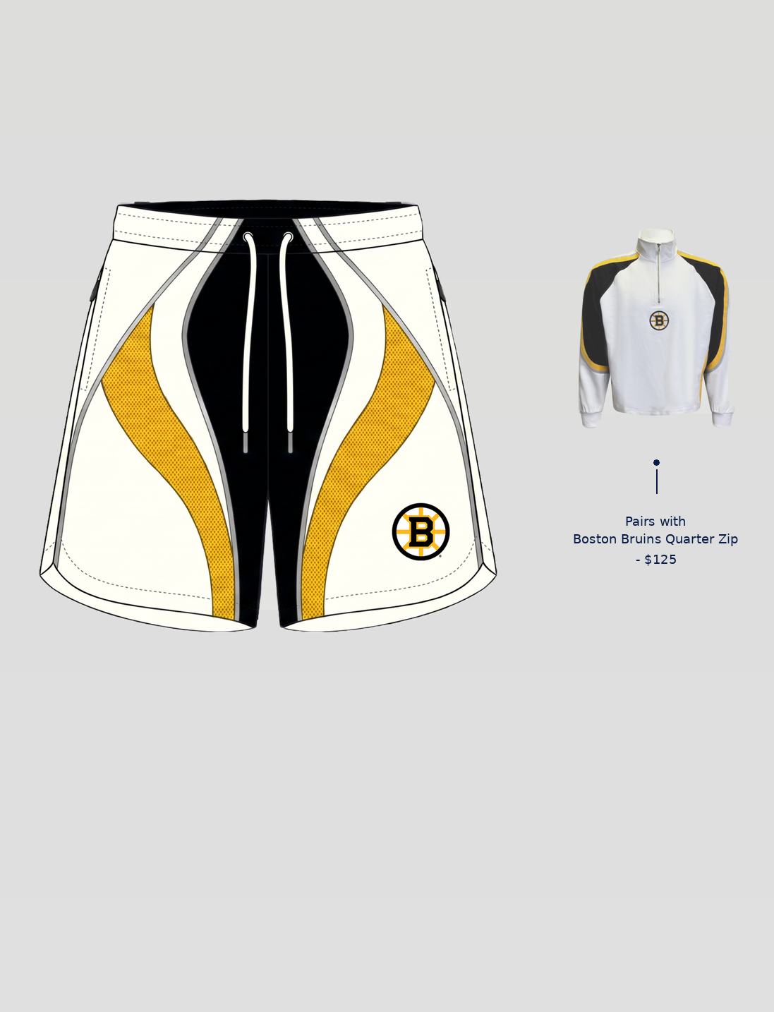 Boston Bruins Windbreaker Shorts