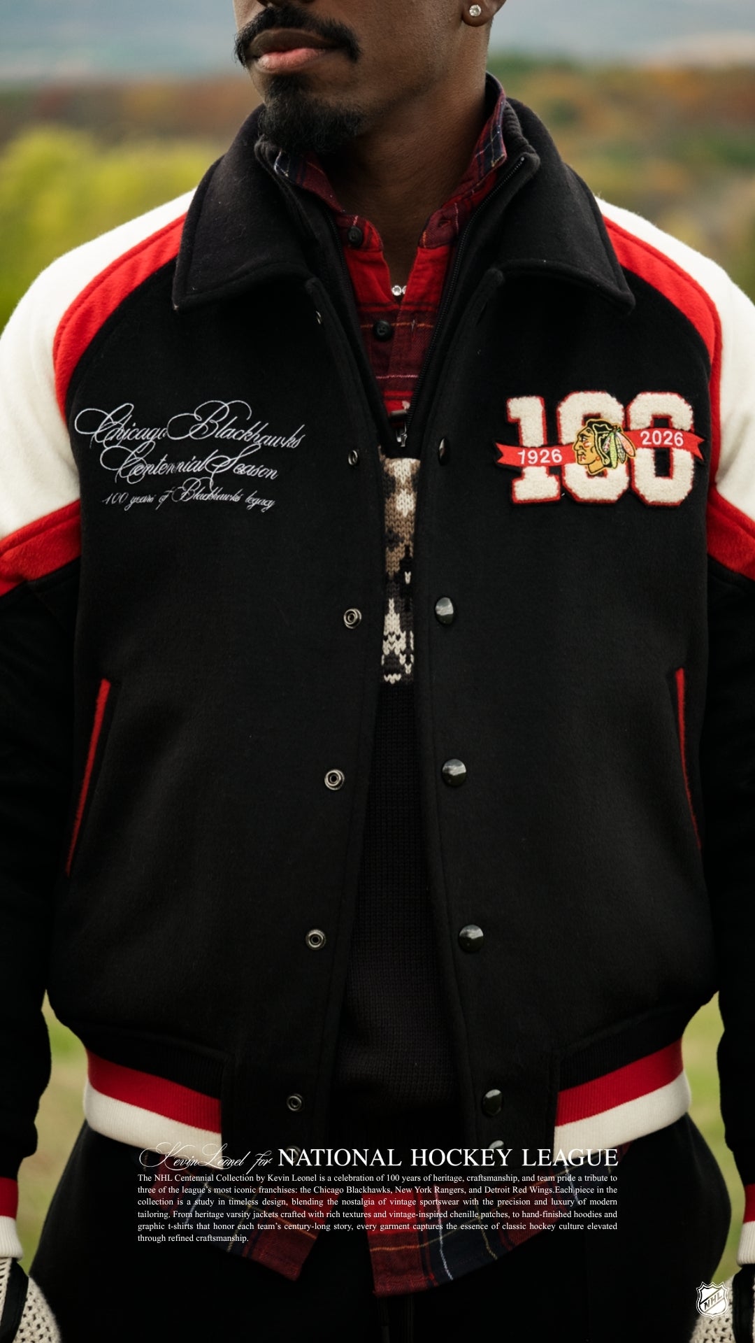 Black Hawks Centennial Varsity Jacket (Pre-Order)