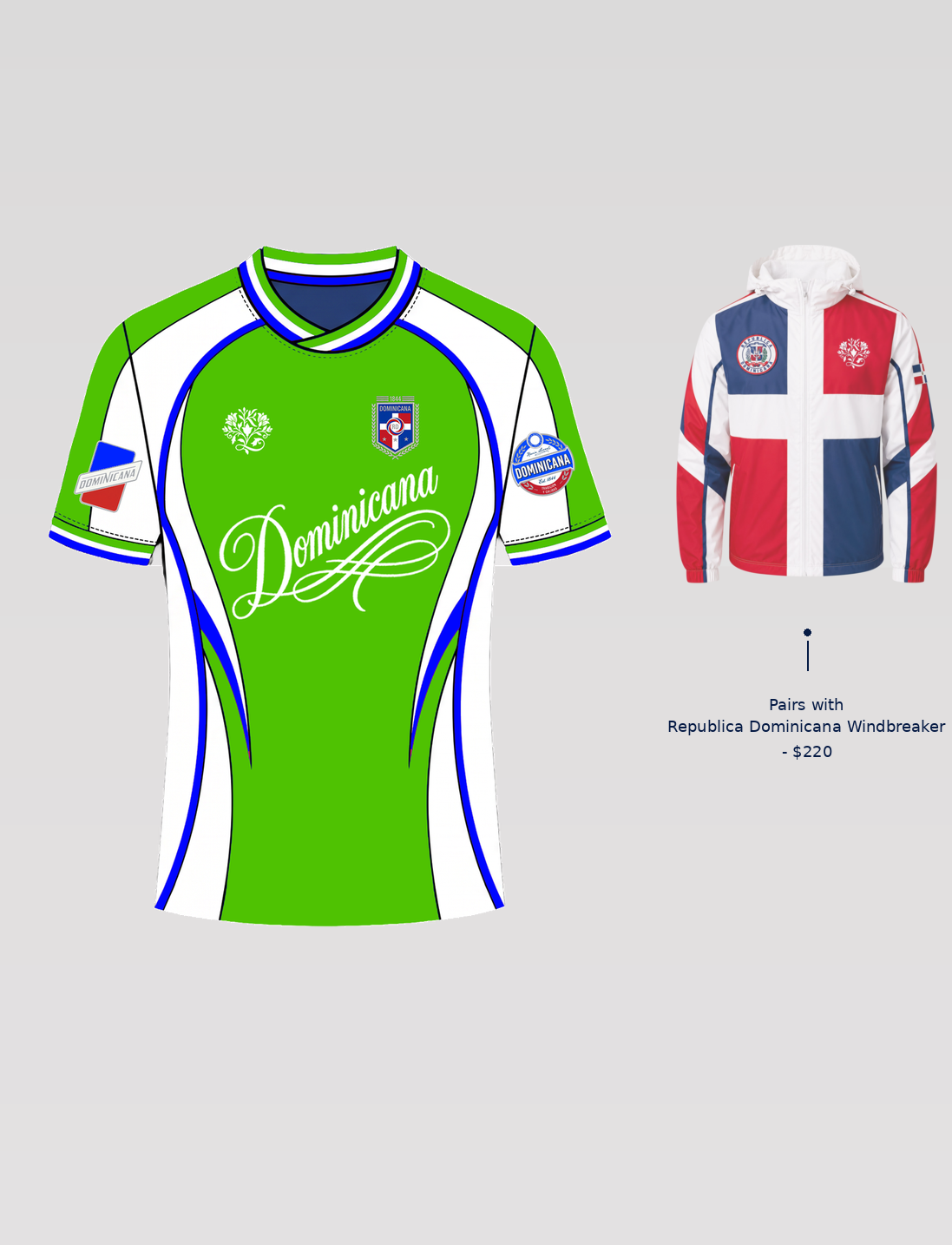 Dominican Republic Heritage Futbol Jersey (Platano) *PRE ORDER 6 WEEKS