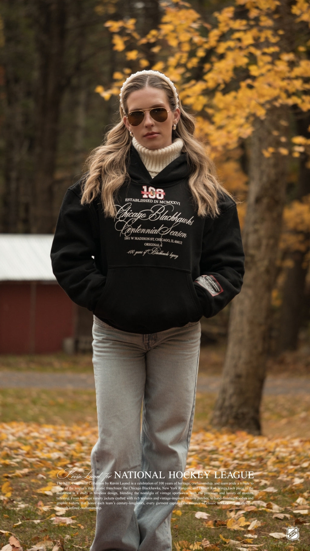 Black Hawks Centennial Hoodie (Pre-Order)