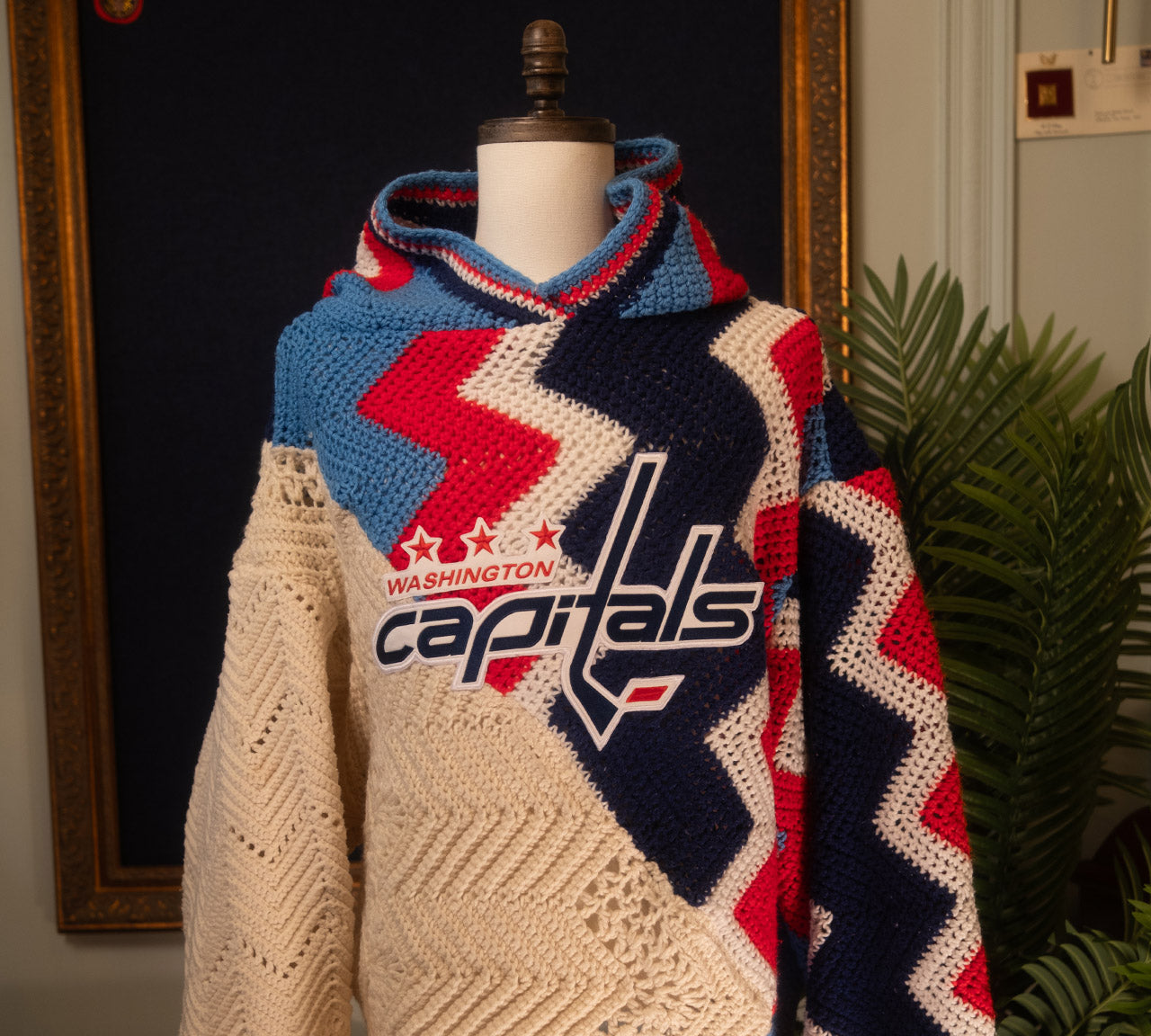Washington Capitals Afghan Knitted Hoodie
