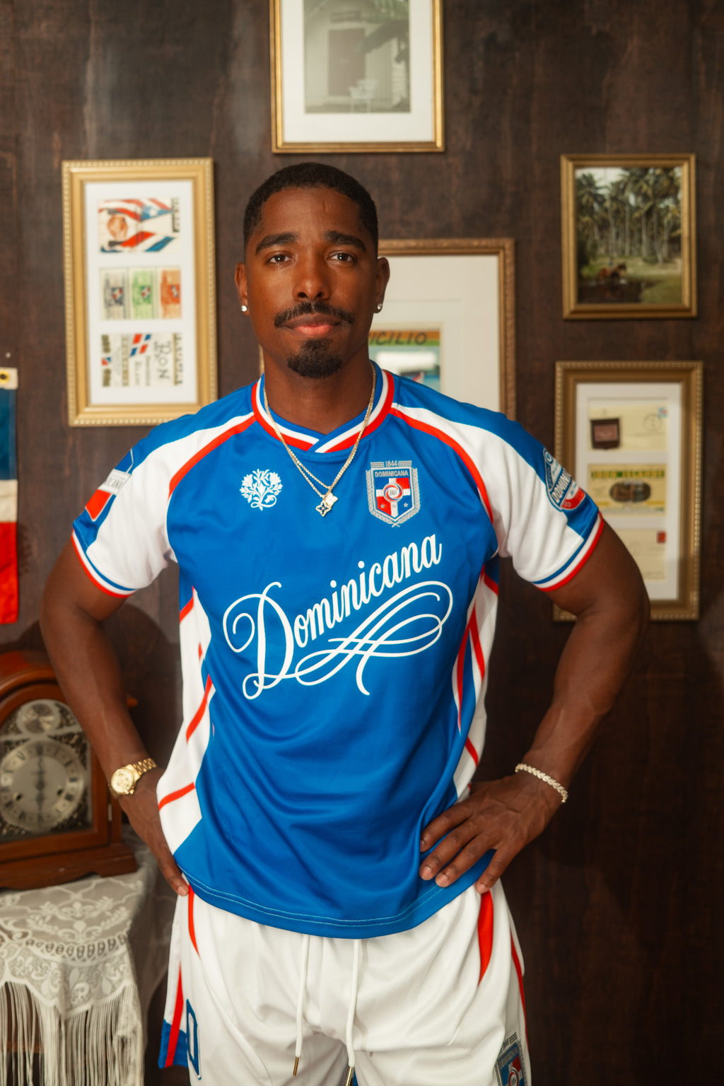 Dominican Republic Heritage Futbol Jersey (Blue)