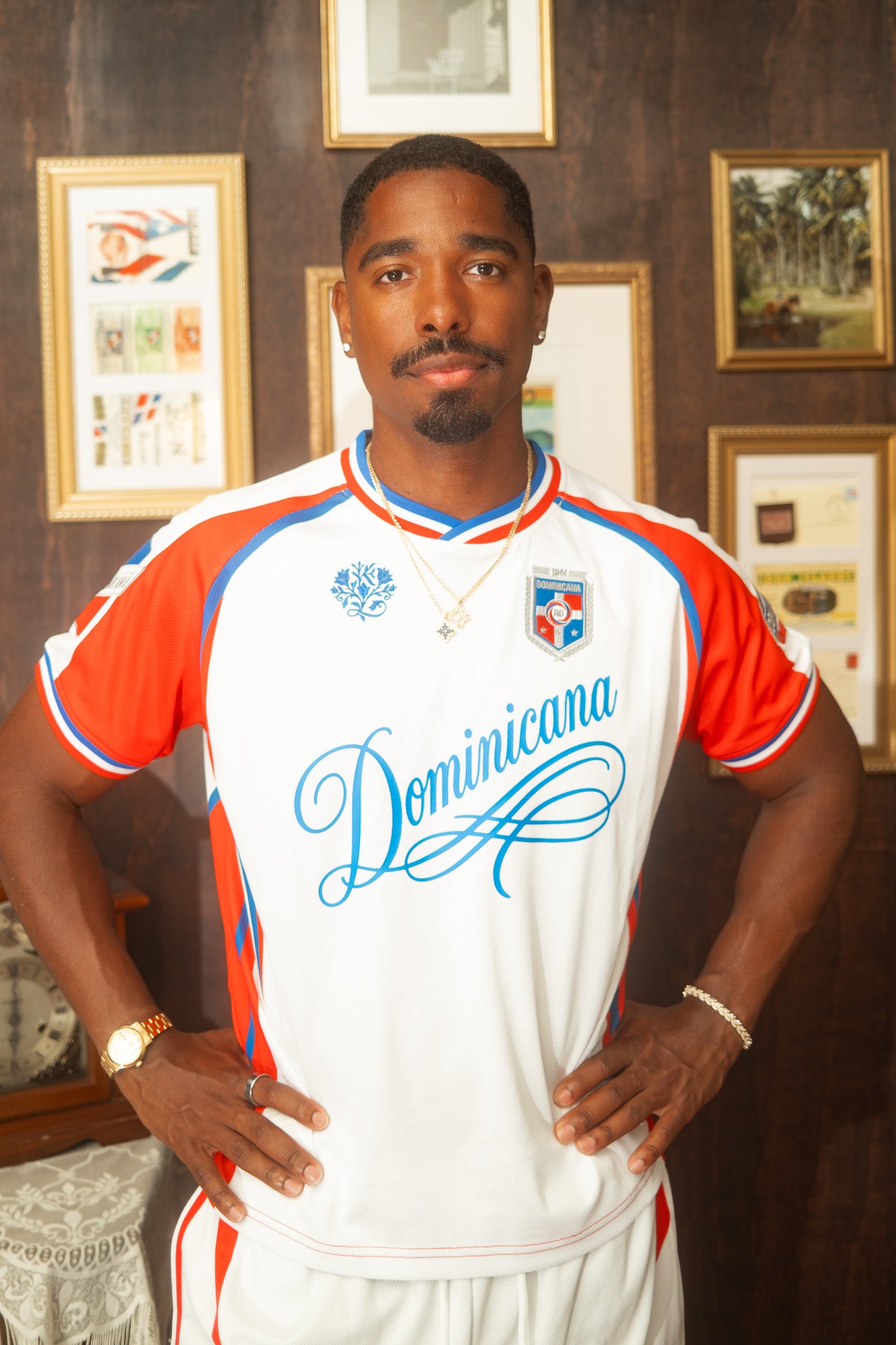 Dominican Republic Heritage Futbol Jersey (White)