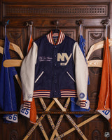 New York Islanders Alternate Varsity Jacket — Navy & White