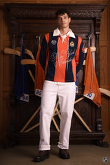 New York Islanders Primary Rugby Striped Shirt — Orange & Navy
