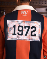 New York Islanders Primary Rugby Striped Shirt — Orange & Navy