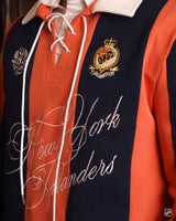 New York Islanders Primary Rugby Striped Shirt — Orange & Navy