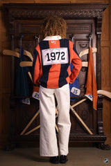 New York Islanders Primary Rugby Striped Shirt — Orange & Navy