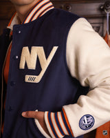 New York Islanders Alternate Varsity Jacket — Navy & White