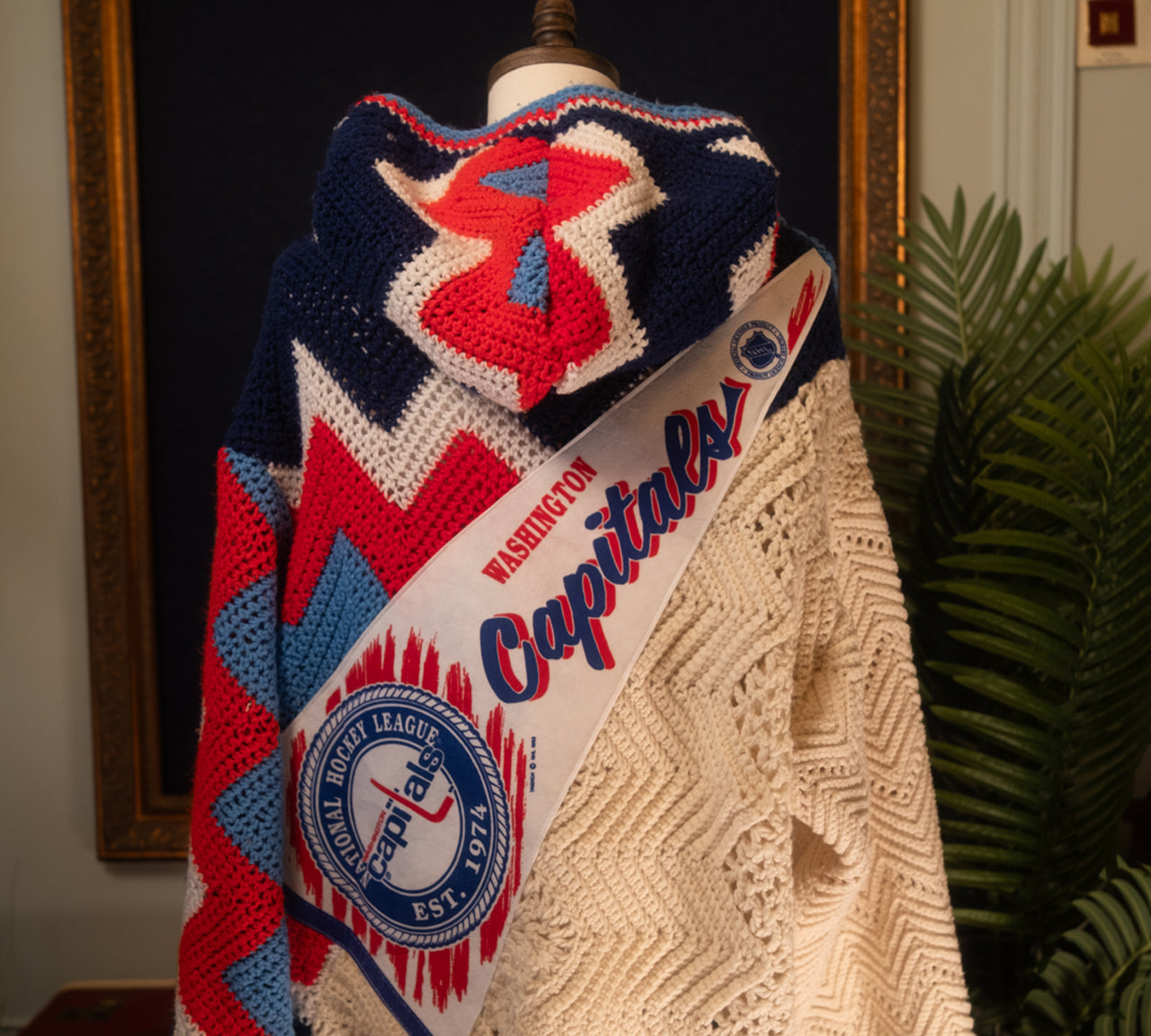 Washington Capitals Afghan Knitted Hoodie