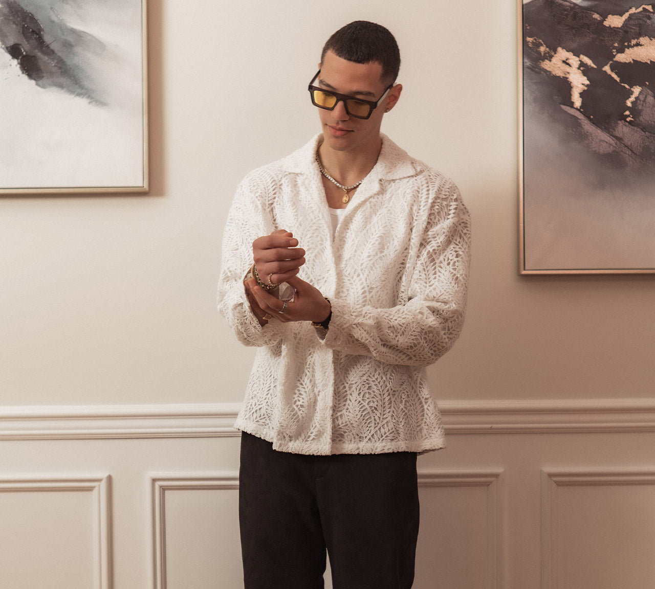 Leaves Lace Shirt